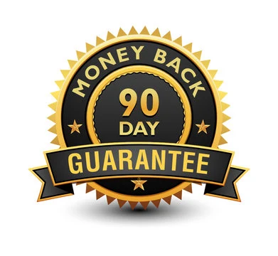 Your Astrology Language 90-day money-back guarantee gold badge