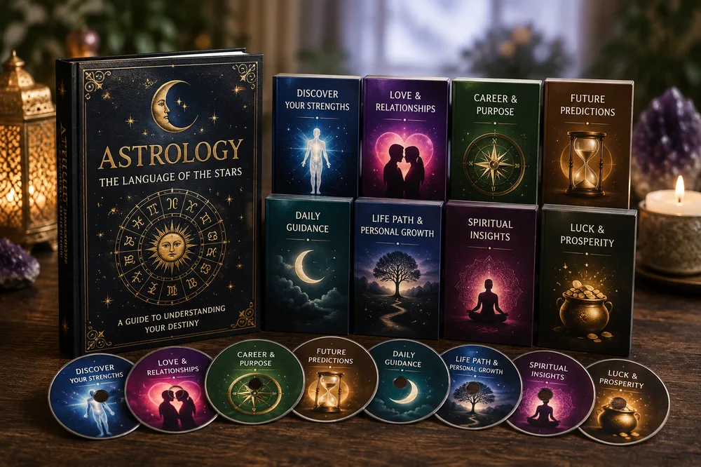Your Astrology Language program — astrology guidebook and reading modules covering love, career, luck and future predictions